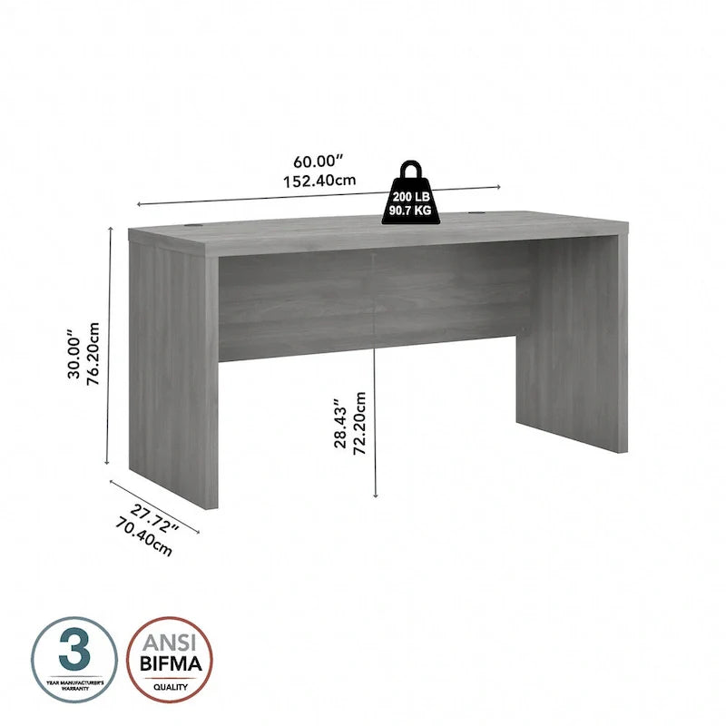 Bush Business Furniture Echo 60W Bow Front Desk 45