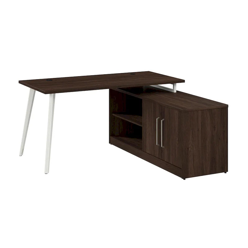 Bush Business Furniture Vista 60-Inch L-Shaped Desk with Storage Cabinet 2