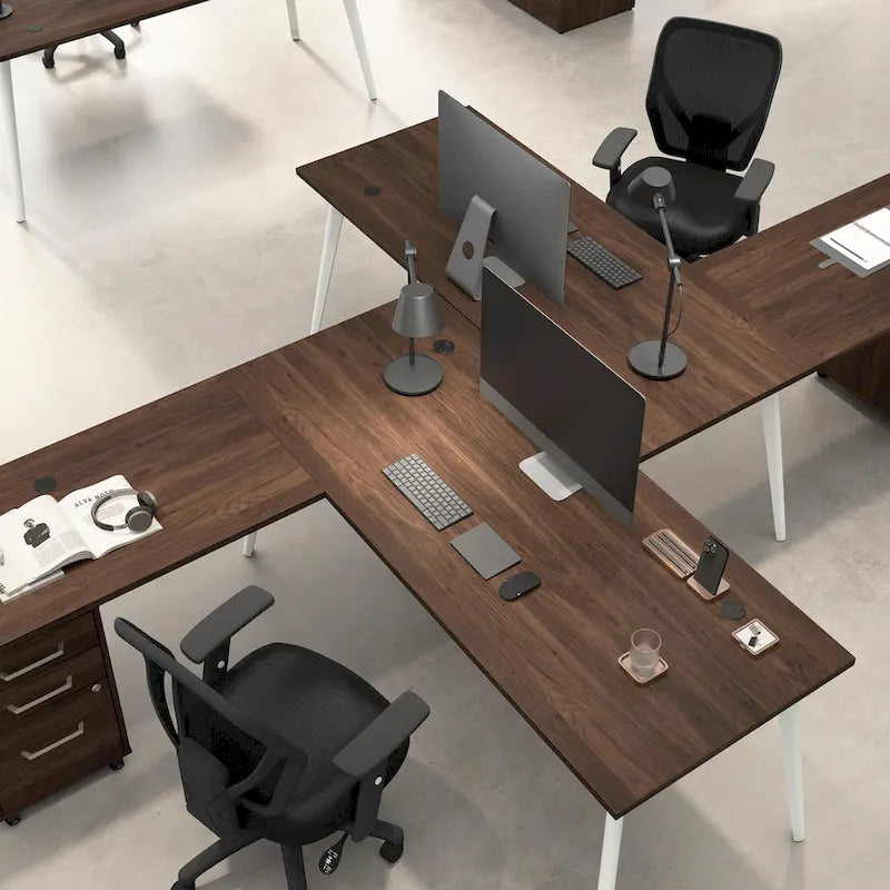 Bush Business Furniture Vista 60-Inch L-Shaped Desk with Storage Cabinet 5