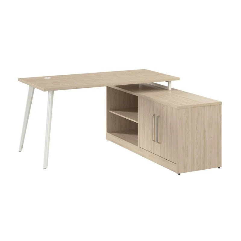Bush Business Furniture Vista 60-Inch L-Shaped Desk with Storage Cabinet 10