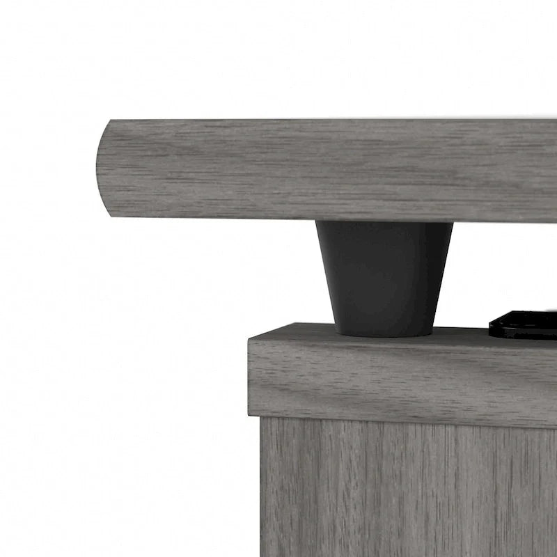 Bush Furniture 72W L-Shaped Sit-Stand Desk with Hutch - 3 Adjustable Positions 28