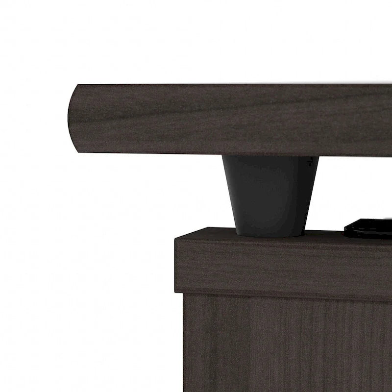 Bush Furniture 72W L-Shaped Sit-Stand Desk with Hutch - 3 Adjustable Positions 38