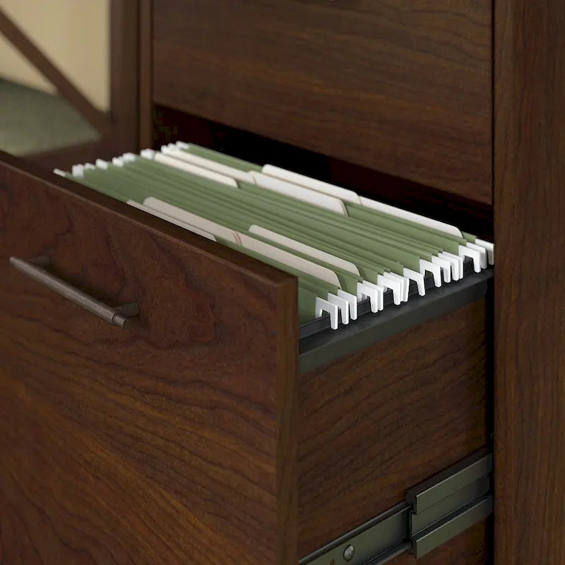 Bush Furniture Key West 60-Inch L-Shaped Desk with Rolling File Cabinet 5