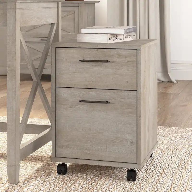 Bush Furniture Key West Mobile File Cabinet with 2 Drawers 45