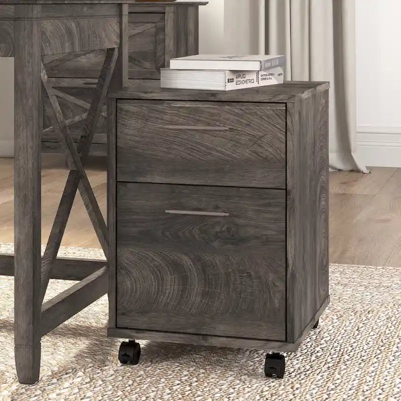 Bush Furniture Key West Mobile File Cabinet with 2 Drawers 46