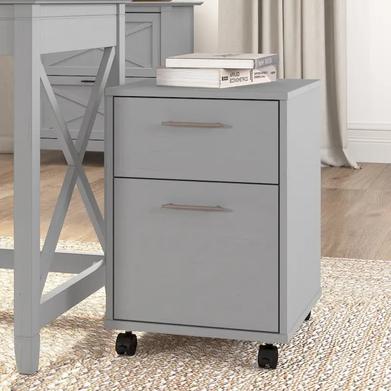Bush Furniture Key West Mobile File Cabinet with 2 Drawers 47