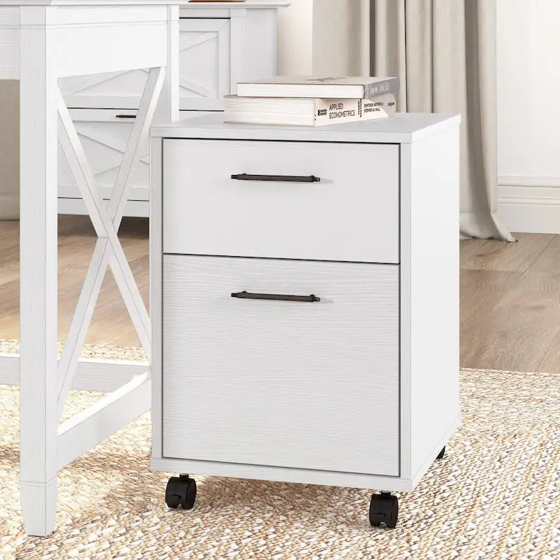Bush Furniture Key West Mobile File Cabinet with 2 Drawers 1