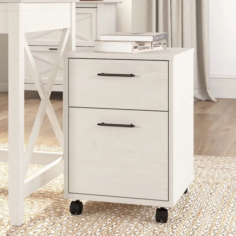 Bush Furniture Key West Mobile File Cabinet with 2 Drawers 6