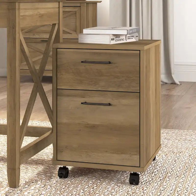 Bush Furniture Key West Mobile File Cabinet with 2 Drawers 13