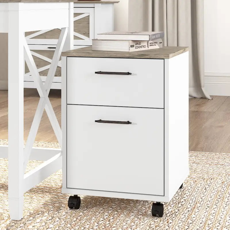Bush Furniture Key West Mobile File Cabinet with 2 Drawers 20