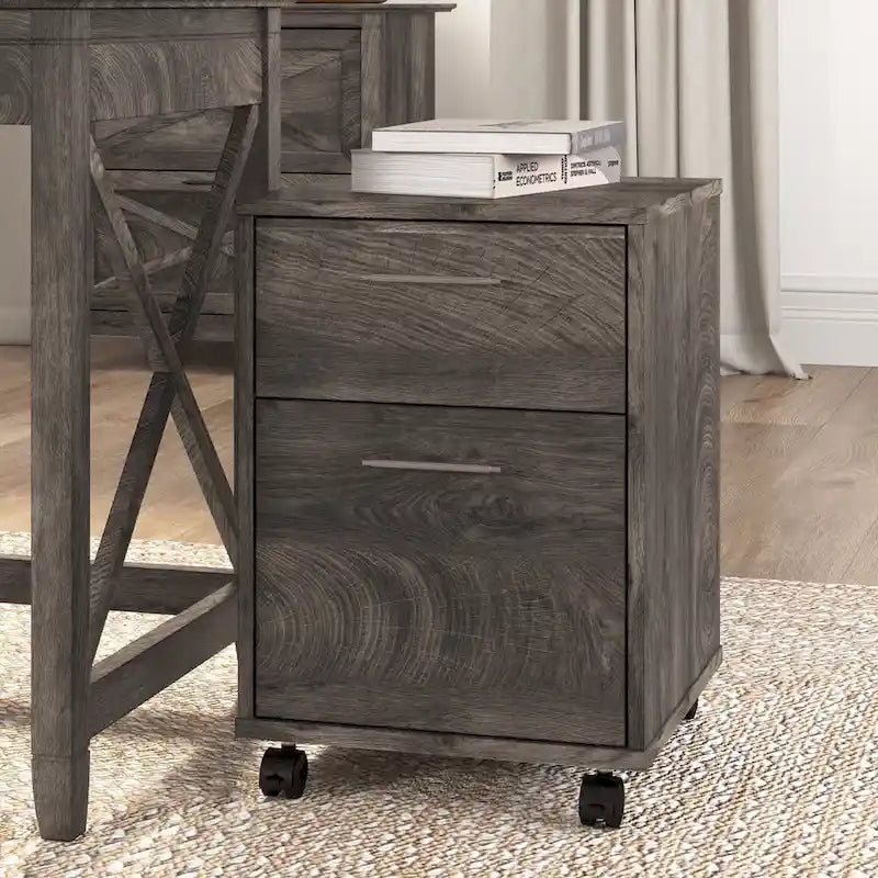 Bush Furniture Key West Mobile File Cabinet with 2 Drawers 34