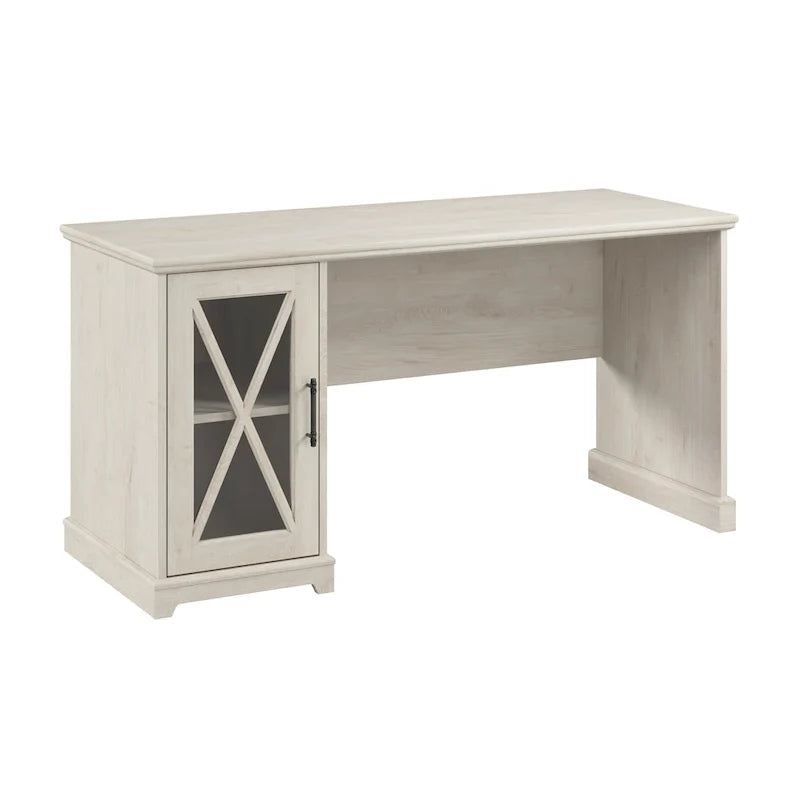 Lennox 60-Inch Farmhouse Desk with Storage Cabinet from Bush Furniture 2