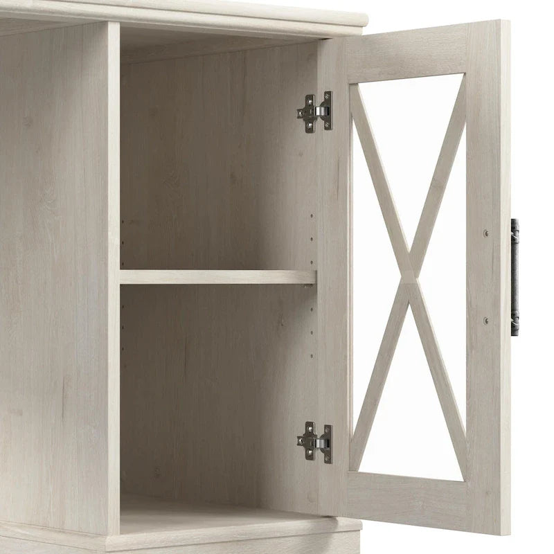 Lennox 60-Inch Farmhouse Desk with Storage Cabinet from Bush Furniture 8