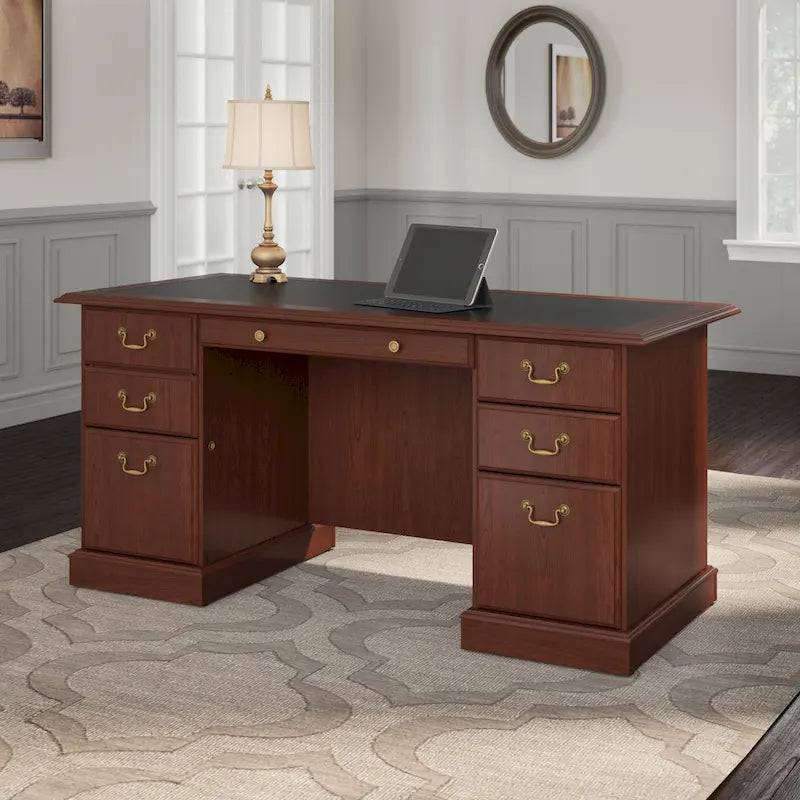 Saratoga Executive Desk with Drawers and Storage by Bush Furniture 33