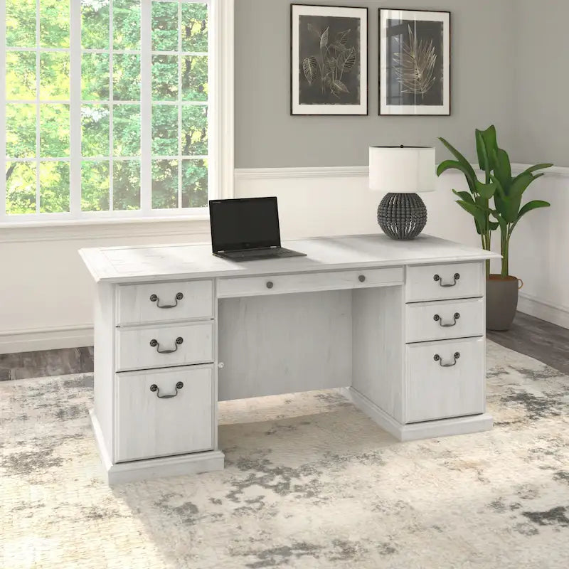 Saratoga Executive Desk with Drawers and Storage by Bush Furniture 35