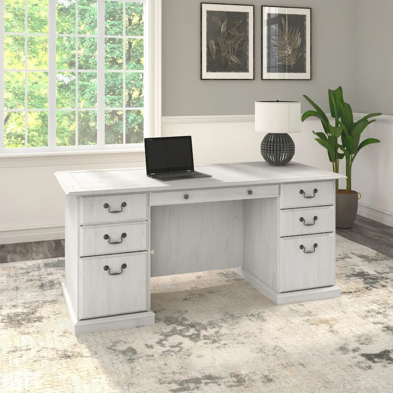 Saratoga Executive Desk with Drawers and Storage by Bush Furniture 1