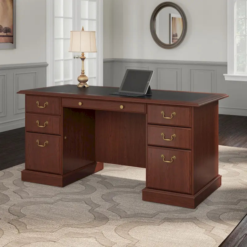 Saratoga Executive Desk with Drawers and Storage by Bush Furniture 13