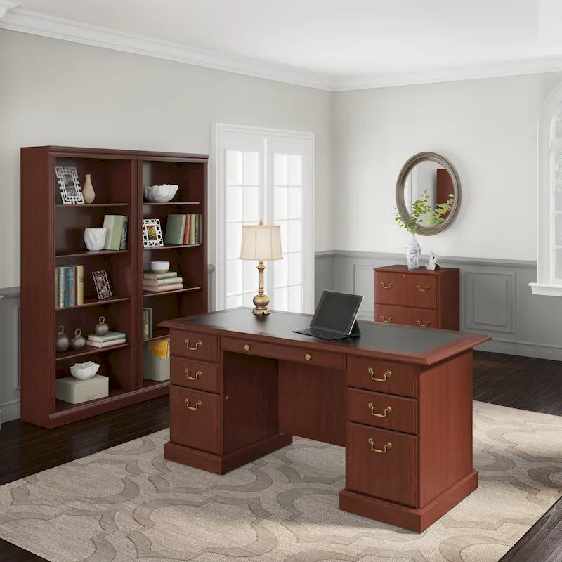 Saratoga Executive Desk with Drawers and Storage by Bush Furniture 14