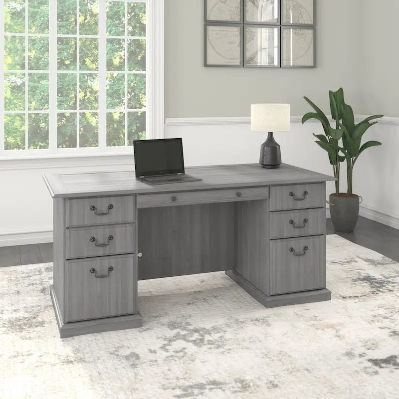 Saratoga Executive Desk with Drawers and Storage by Bush Furniture 21