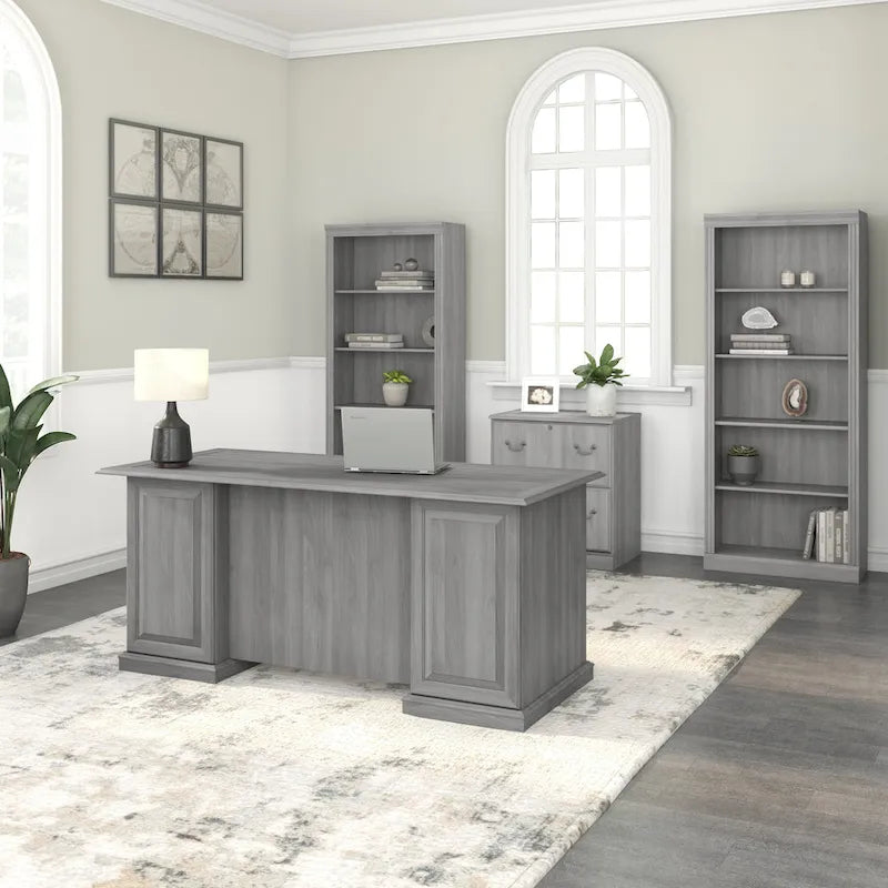 Saratoga Executive Desk with Drawers and Storage by Bush Furniture 22