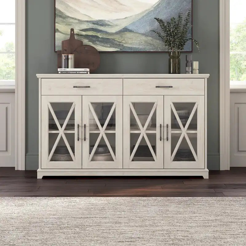 Lennox 60-Inch Buffet Cabinet with Drawers by Bush Furniture 5