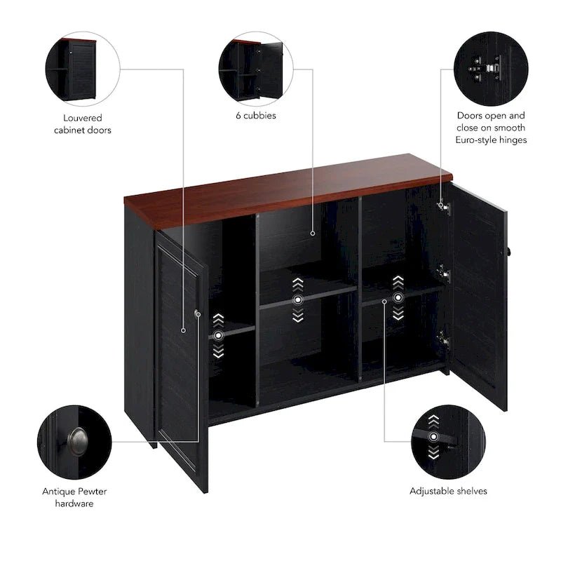 Bush Furniture Fairview Accent Cabinet Featuring Doors and Shelves 2