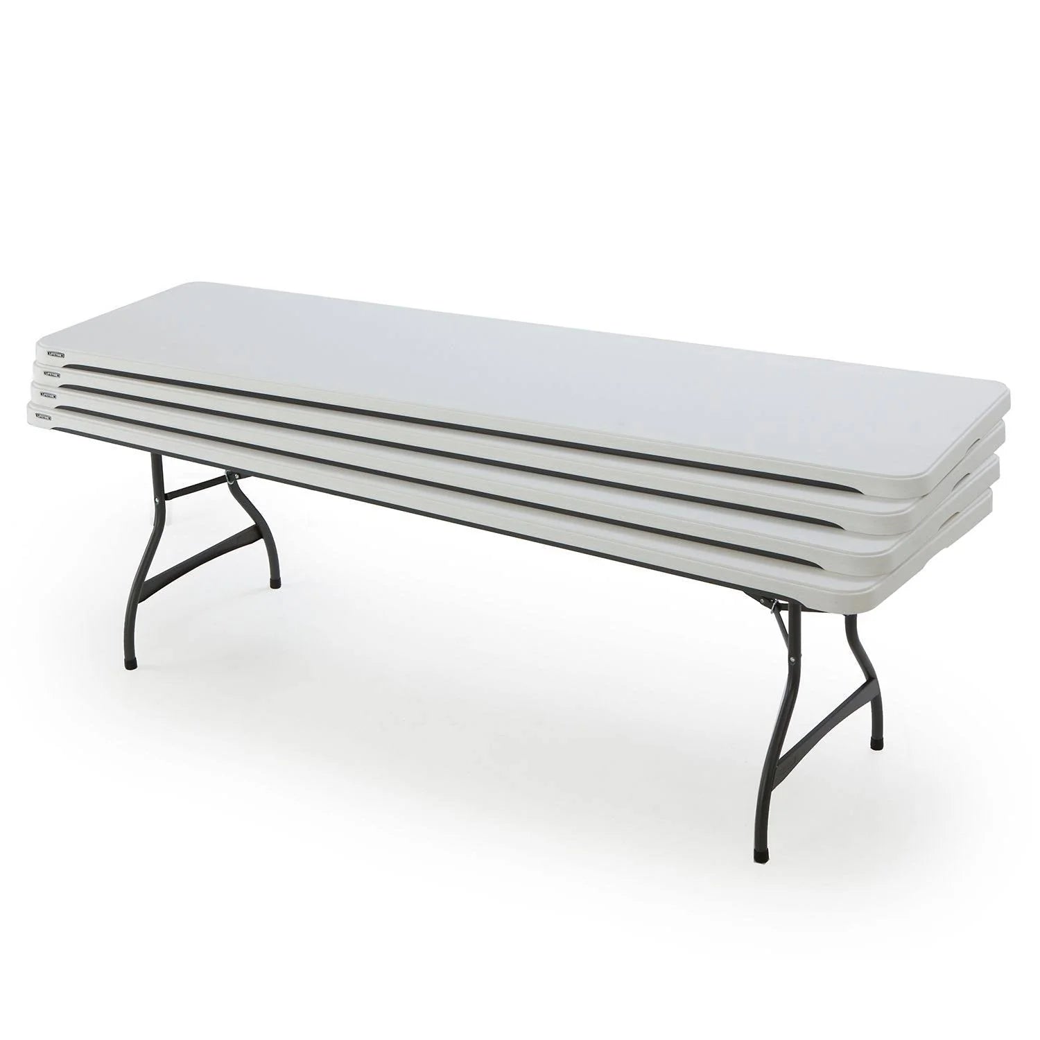 Lifetime 4-Pack Commercial Stacking 8 ft Folding Table - White (80344) 1