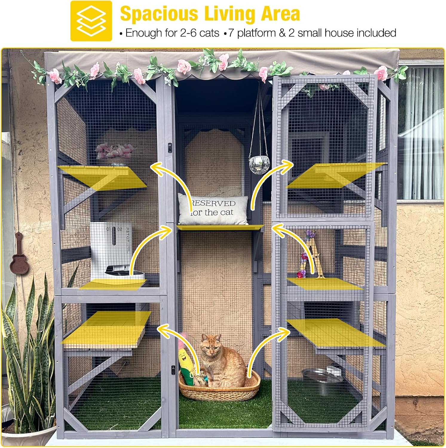 Catio Outdoor Cat Enclosure - Large Walk-In Kitty Cage 5