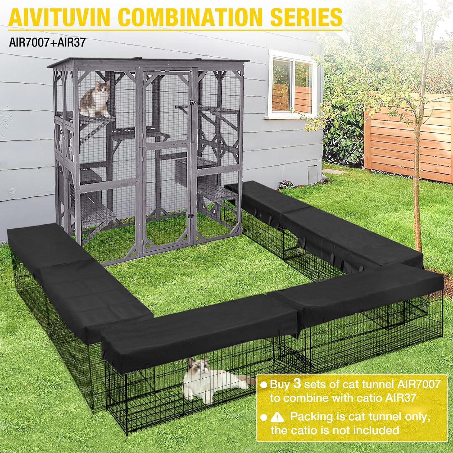 Catio Outdoor Cat Enclosure - Large Walk-In Kitty Cage 12
