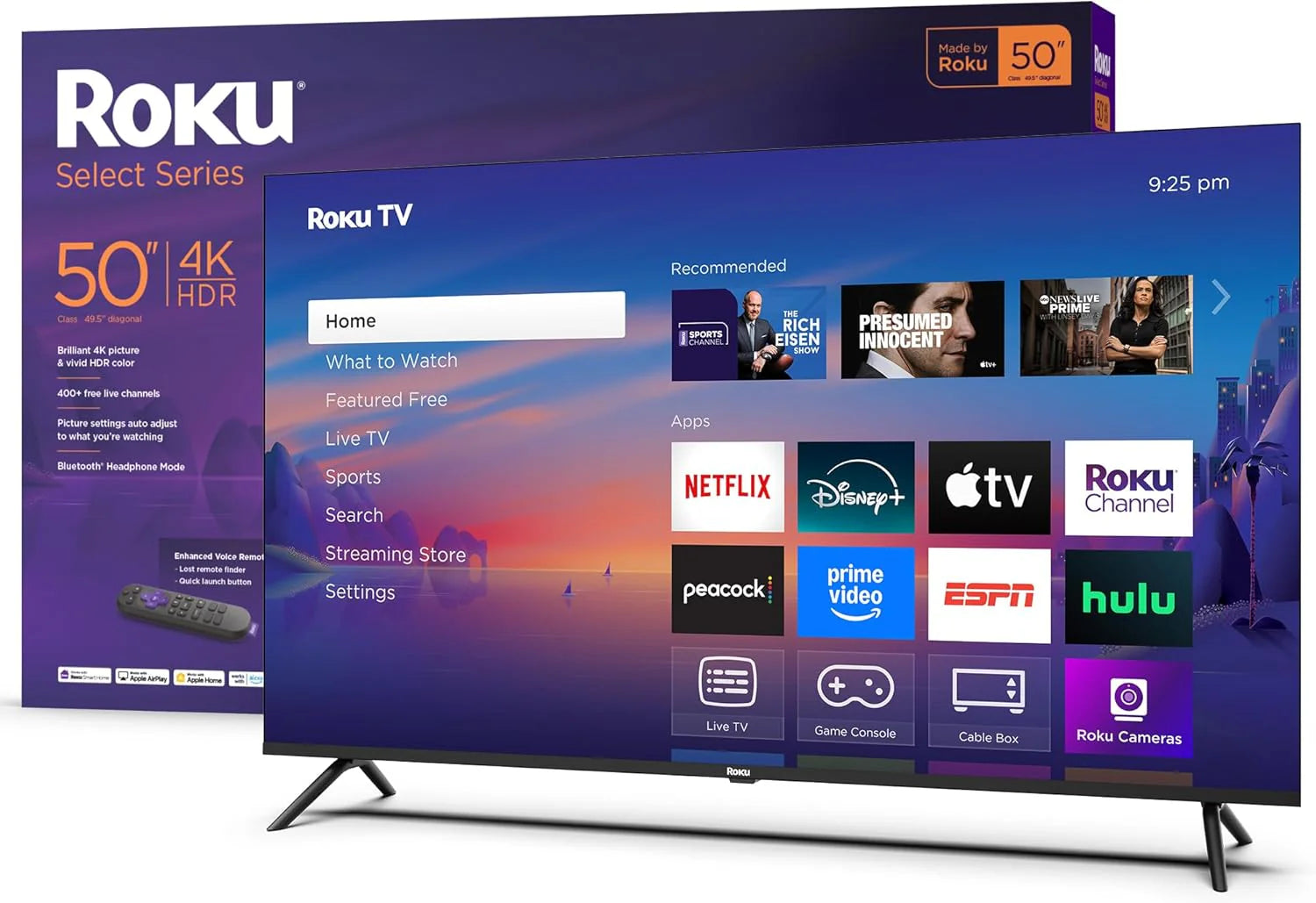 Bhd Roku 50" Select Series 4K HDR Smart TV with Voice Remote 1