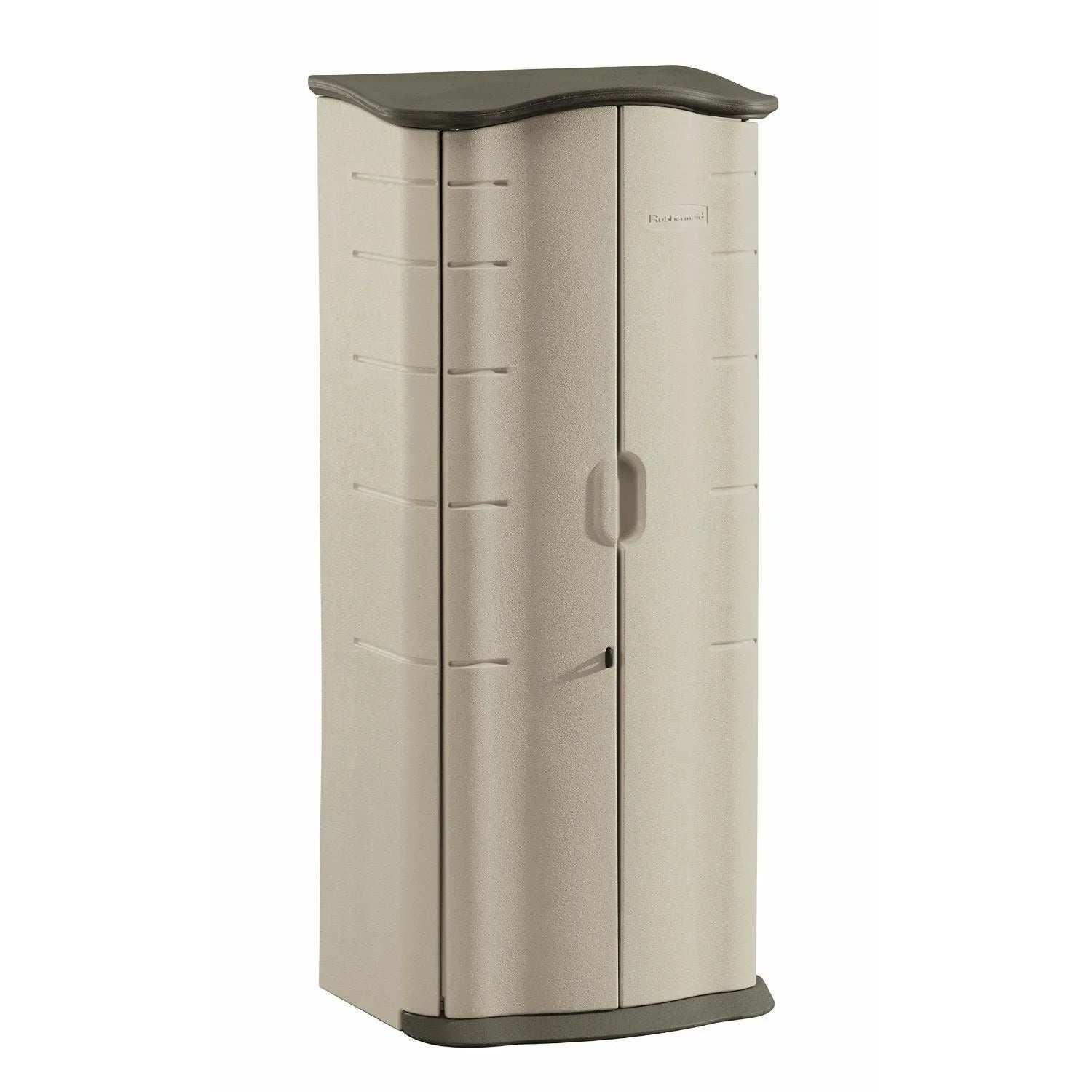 Rubbermaid Vertical Resin Outdoor Storage Shed – Weather-Resistant Plastic Garden Storage Cabinet 1