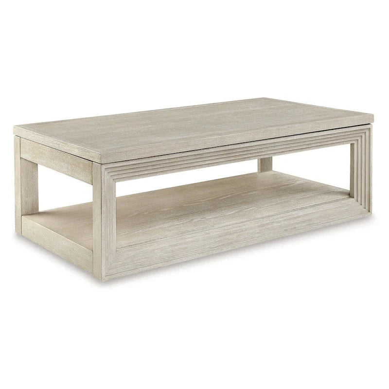 Marz 54-Inch Weathered Gray Lift-Top Coffee Table with Hidden Storage 1