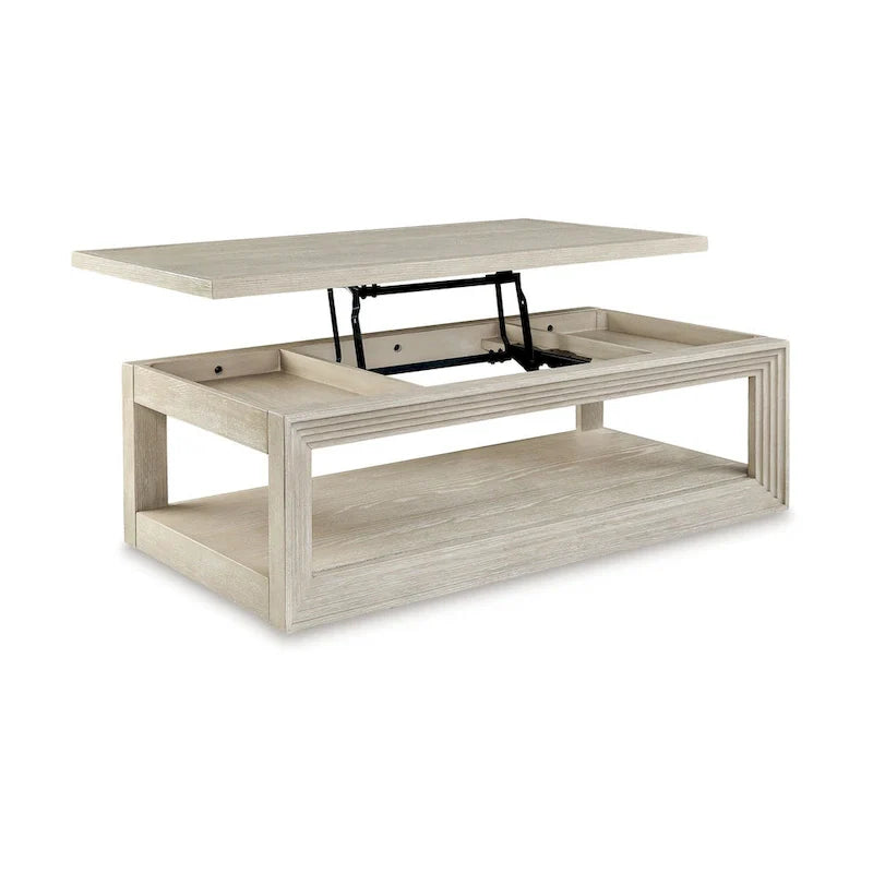 Marz 54-Inch Weathered Gray Lift-Top Coffee Table with Hidden Storage 3
