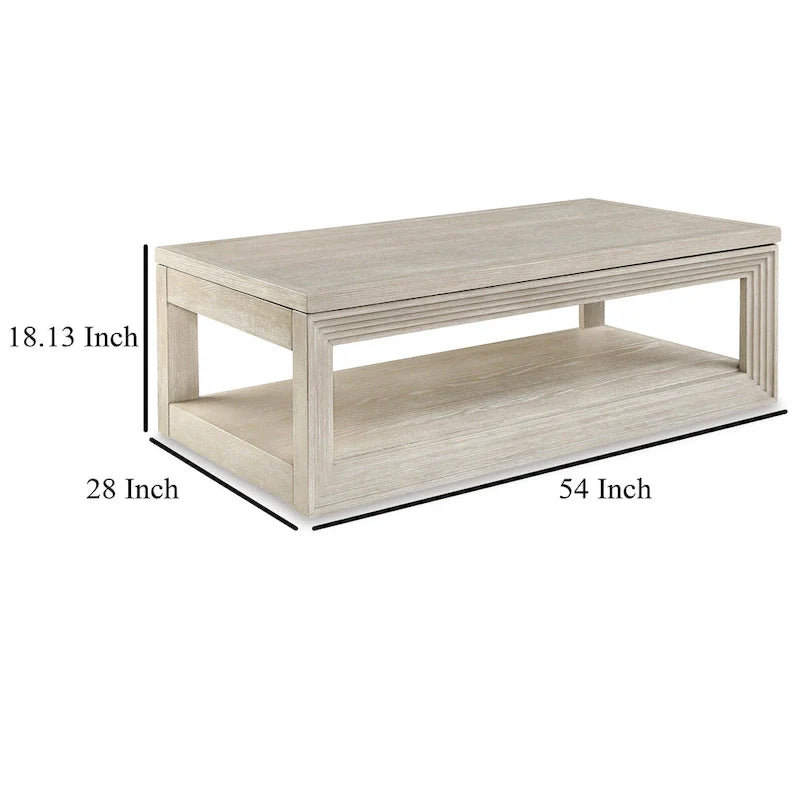 Marz 54-Inch Weathered Gray Lift-Top Coffee Table with Hidden Storage 5