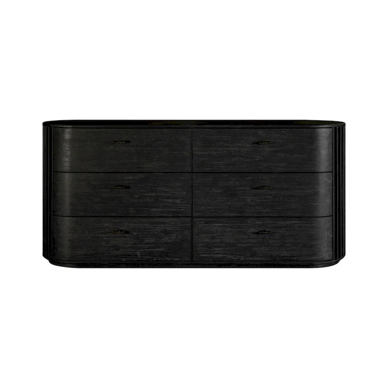 Modrest Fields Contemporary Black Acacia Chest of Drawers 1