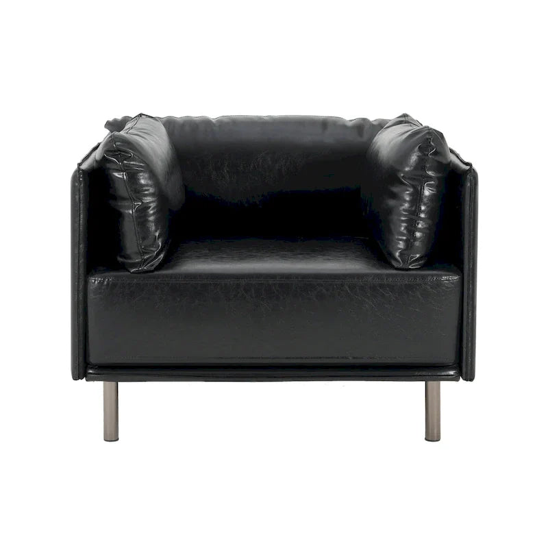 Christopher Knight Home Daphne Faux Leather Lounge Chair 5
