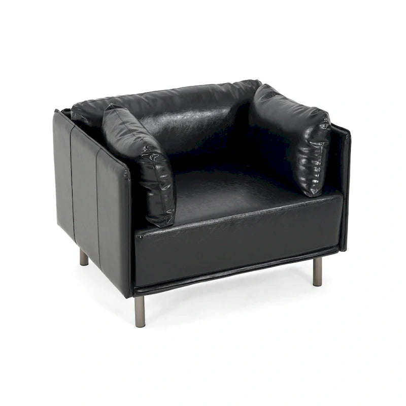 Christopher Knight Home Daphne Faux Leather Lounge Chair 7