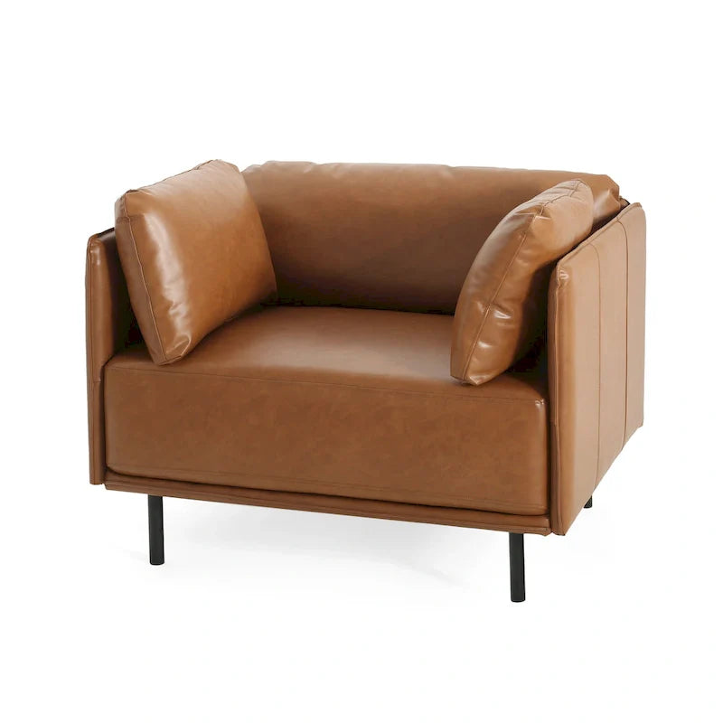 Christopher Knight Home Daphne Faux Leather Lounge Chair 35