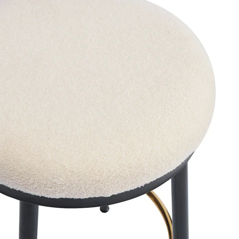 Set of 4 Altrium Contemporary Backless Counter Stools with Upholstered Seats and Iron Frames - 24.75-Inch Height by Christopher Knight Home 6