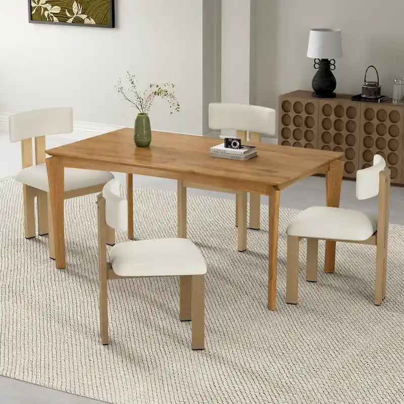 Set of 4 Astura Upholstered Dining Chairs with Iron Frame by Christopher Knight Home 2