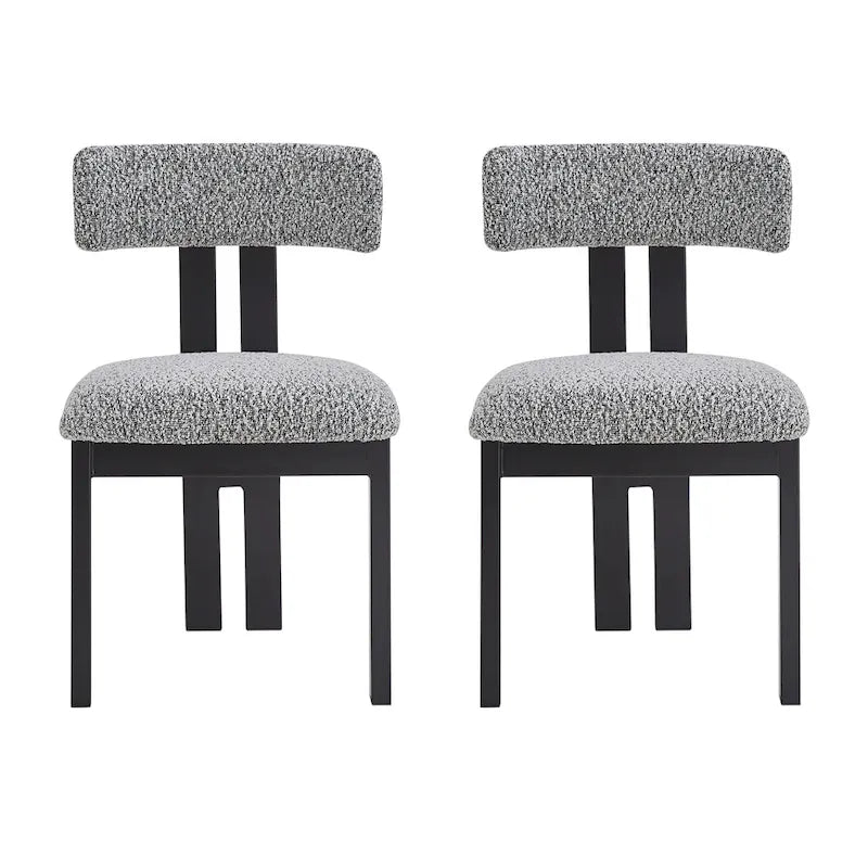 Set of 4 Astura Upholstered Dining Chairs with Iron Frame by Christopher Knight Home 6