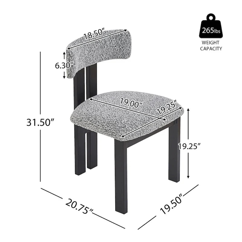 Set of 4 Astura Upholstered Dining Chairs with Iron Frame by Christopher Knight Home 16