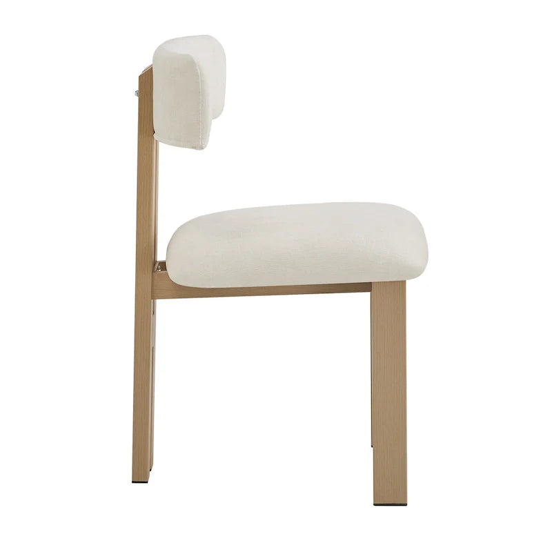Set of 4 Astura Upholstered Dining Chairs with Iron Frame by Christopher Knight Home 22