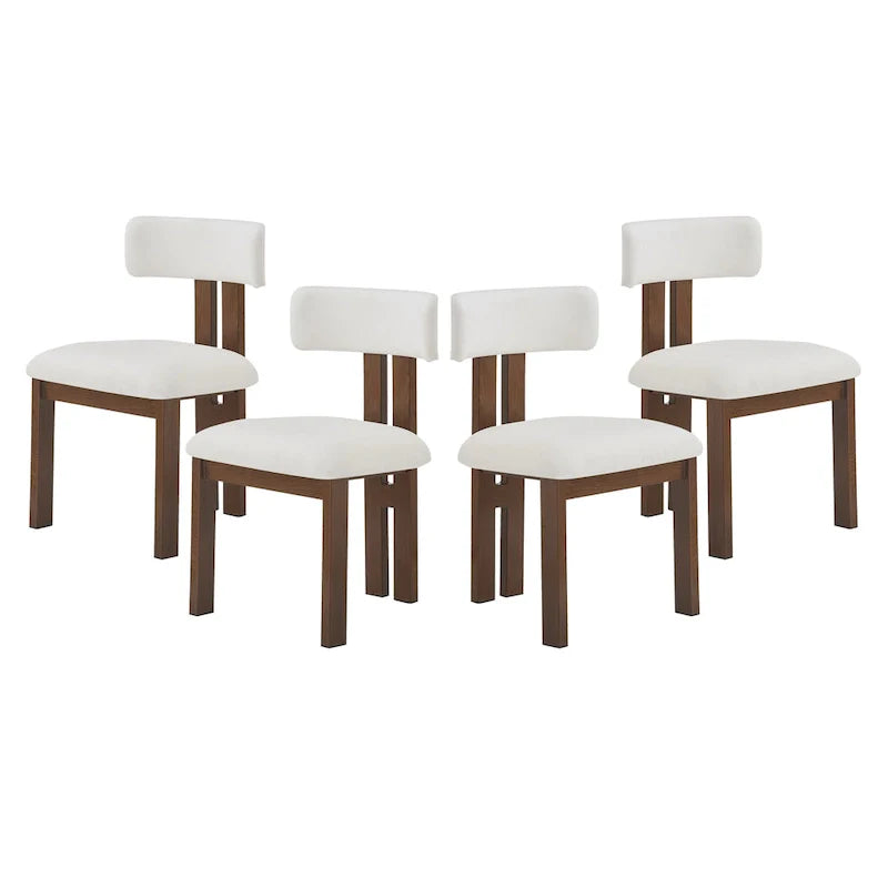 Set of 4 Astura Upholstered Dining Chairs with Iron Frame by Christopher Knight Home 30