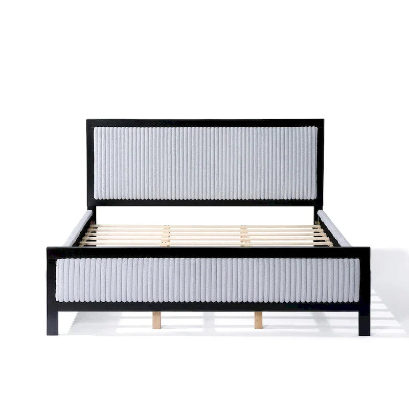 Christopher Knight Home Upholstered Platform Bed with Soft Headboard - King/Queen Size 3