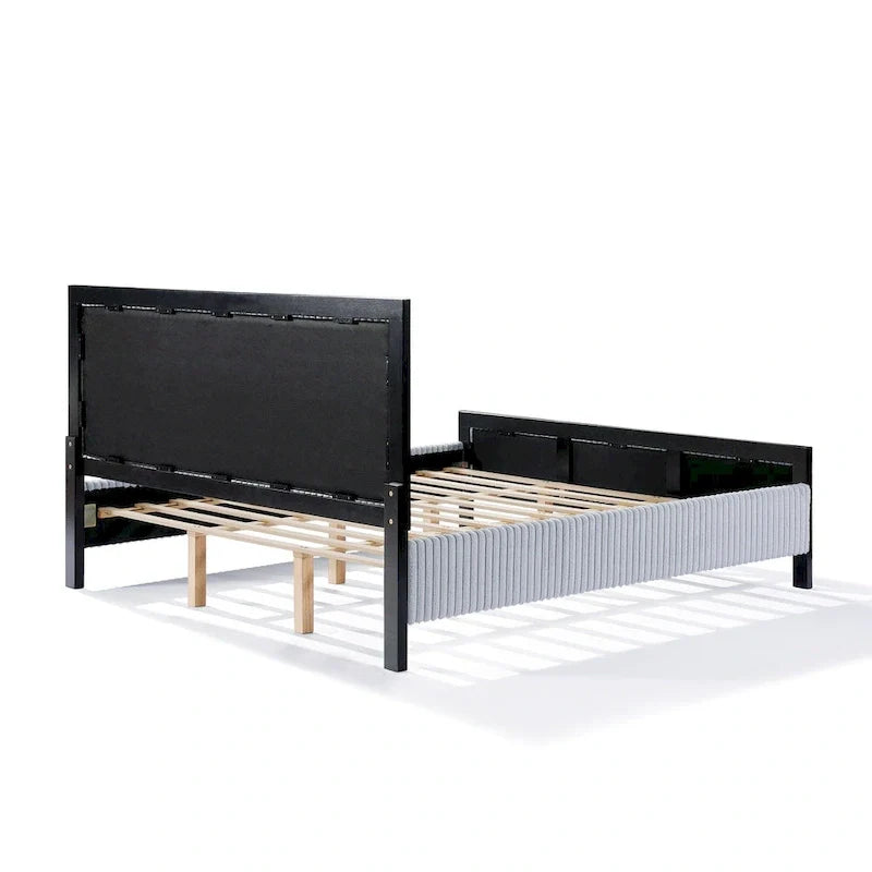 Christopher Knight Home Upholstered Platform Bed with Soft Headboard - King/Queen Size 7
