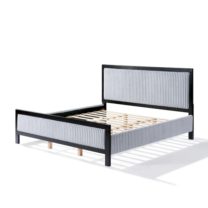 Christopher Knight Home Upholstered Platform Bed with Soft Headboard - King/Queen Size 8