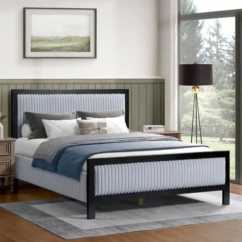 Christopher Knight Home Upholstered Platform Bed with Soft Headboard - King/Queen Size 10