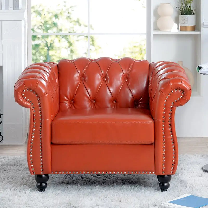 Christopher Knight Home - Winston Faux Leather Chesterfield Club Chair 36