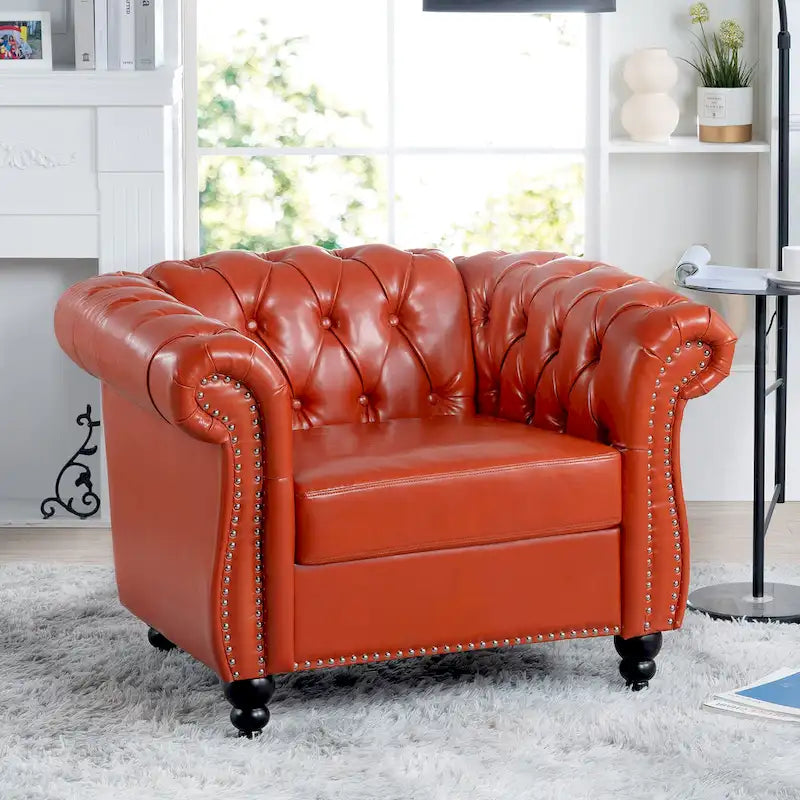 Christopher Knight Home - Winston Faux Leather Chesterfield Club Chair 5